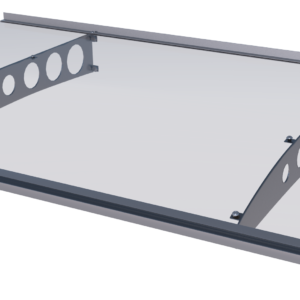 Modernes Edelstahl-Haustürvordach