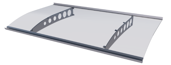 Modernes Edelstahl-Haustürvordach