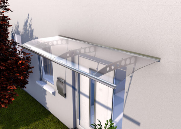 Modernes Edelstahl-Haustürvordach – Bild 6