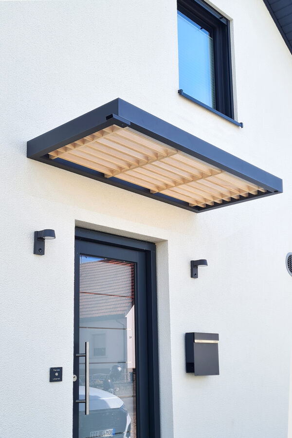 Rechteckvordach Timber mit Echtholz – Bild 2