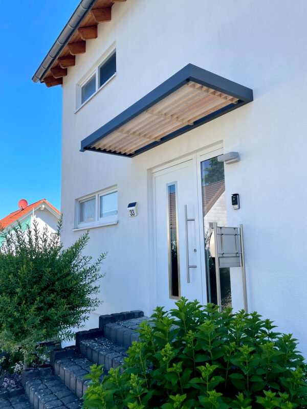 Rechteckvordach Timber mit Echtholz – Bild 3