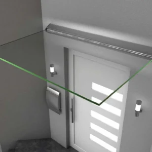 Echtglasvordach mit LED